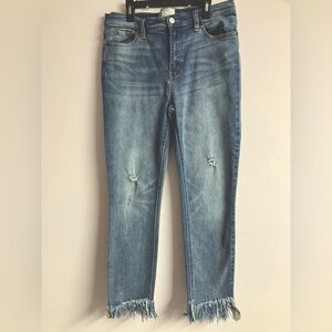 Free People Women’s High Rise Distressed/Grunge Denim Jeans; W30, Street/Casual